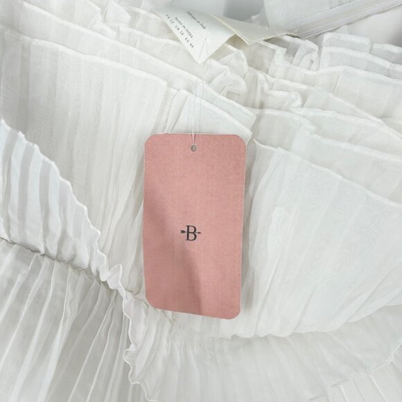 NWT BHLDN Huntington Ruffle Strapless Bridal Mini Dress - Picture 7 of 9